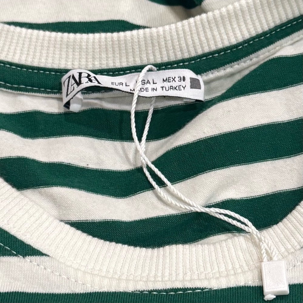 NEW Zara Dinosaur and Stripe Tee Novelty Comfort Fun Quirky Camp L - Picture 8 of 11